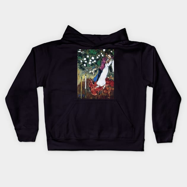 Three Candles marc chagall Kids Hoodie by rnstcarver